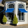 thumbnail image 2 of Awntech 6.38 Ft Charleston Sloped Fixed Awning with Scrolled Iron Arms (76.5in x 18in x 36in), Bright Blue, 2 of 3