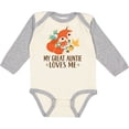 thumbnail image 3 of Inktastic Great Auntie Loves Me Fox Boys or Girls Long Sleeve Baby Bodysuit, 3 of 5