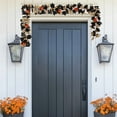 thumbnail image 5 of Moocorvic Thanksgiving Fall Black Pumpkin Garland 5.74 FT, with Orange Pumpkins Berries Autumn Leaf Vines Table Decoration for Party Mantle Indoor, 5 of 7