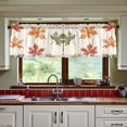 thumbnail image 3 of Yayeee Kitchen Curtains Tier Set of 2 Light Filtering 57"x36" Over Sink Window Panels, Brown Autumn Leaves, 3 of 7