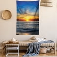 thumbnail image 2 of Ocean Decor Wall Hanging Tapestry, Sunset Over the Pacific Ocean From La Jolla California Sunlight Colored Sky Photo Print, Bedroom Living Room Dorm Accessories, 40 X 60 Inches, by Ambesonne, 2 of 5