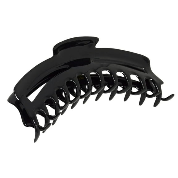 Parcelona French Bend Narrow Extra Large Jumbo Black Jaw Hair Claw Clip