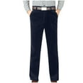 thumbnail image 1 of Pantalones largos para hombre, de color liso, rectos, de tubo, sin terciopelo añadido, de cintura alta, con cremallera y bolsillo, de pana, de poliéster., 1 of 6