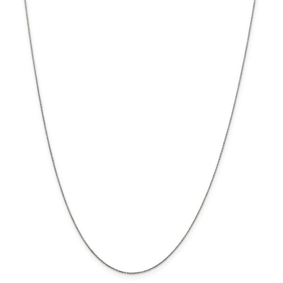 14k White Gold .6mm Diamond-Cut Cable Chain