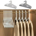 thumbnail image 7 of Plastic Hangers 10 Pack Heavy Duty Dry Wet Clothes Hangers Space Saving 0.2" Thickness Super Lightweight Organizer, 7 of 7