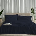 thumbnail image 1 of ViscoLogic Series Egyptian Comfort - Silky Smooth Lightweight Bedsheet Set - Brushed Micro - Deep Pocket - Navy (King), 1 of 6