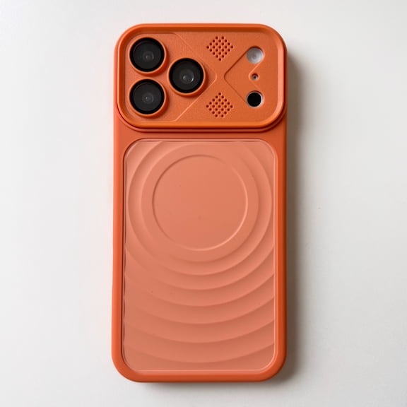 ShellTech Magnetic Case for iPhone 17 Pro Max, Built in Camera Lens Protection, [Compatible with MagSafe] Shockproof Matte Back Cover Anti-Scratch Slim Phone Case for iPhone 17 Pro Max,Orange