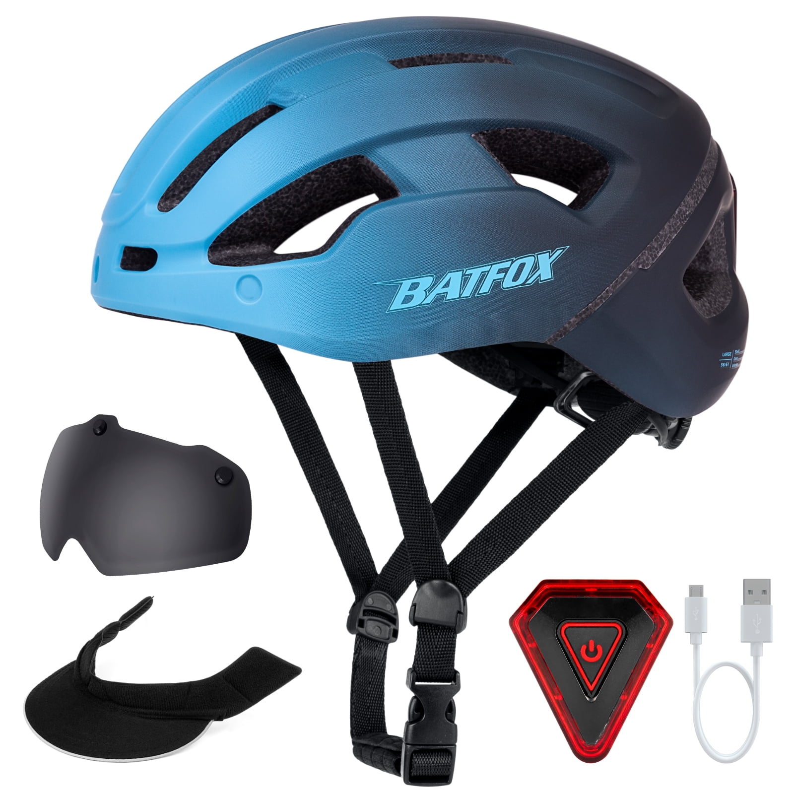 Adult Safety Bicycle Bike Helmet with Removable Shield Visor Lightweight 