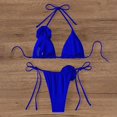 thumbnail image 4 of Glisme Blue Bikini Sets For Women Flower Swimsuit Bikini Suit Fashion Swimwear Swimwear For Family Vacation, 4 of 5
