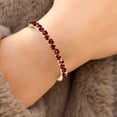 thumbnail image 4 of Heart Red CZ Ruby tennis bracelet, bracelet for women, july birthstone, 925 Sterling silver bracelet, Gold tennis bracelet, 4 of 4