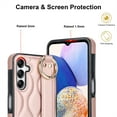 thumbnail image 4 of Decase for Sasmung Galaxy S24 Ultra with Wrist band Kickstand Case,with Metal RIng,Slim Shockproof PU Leather Drop Proof Non-Slip Anti-Fingerprint Protective Phone Case Cover,Rosegold, 4 of 8