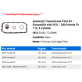 thumbnail image 2 of Automatic Transmission Filter Kit - Compatible with 2015 - 2020 Honda Fit 1.5L 4-Cylinder 2016 2017 2018 2019, 2 of 2