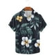 thumbnail image 2 of Camisas de Manga Larga para Hombres Moda Casual Floral Estampado Hawaiano Solapa Botón Superior, Ligero para Primavera Verano, 2 of 9