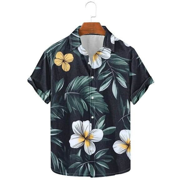 Xixinqiwan No Boundaries Bowling Shirts for Men Hawaiian Printed Short Sleeve Casual Button Down Shirts Tropical Vacation Beach Oufits