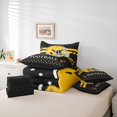 thumbnail image 6 of Manfei Rugby Football Sport 7 Pieces Bedding Comforter Set,Ball Game Gamer Full Bedding Set,Yellow Black Helmet Fitted Sheet Flat Sheet For Teens,Breathable Home Decor Reversible, 6 of 8