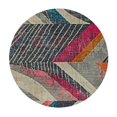 thumbnail image 4 of HAOXIT Abstract Tablecloth Boho Table Cloth Multicolored in Rose Blue Gray Black Mountian Peak Table Cover Art Vibrant Rainbow Design Tainted Pattern Round Table Cover for Dining Room Kitchen 38-42, 4 of 8