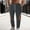 Gray, variant on Men Color Block Cargo Pants Elastic Waist Drawstring Multi Pocket Casual Bottoms