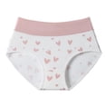 thumbnail image 3 of Period Panties Women's High Waisted Cotton Briefs, Teen Girls Soft Comfortable Underwear Cute Print Stretchy Breathable Panties White XXL, 3 of 3