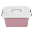 thumbnail image 6 of HINTRMENT Plastic Craft Organizer Box with Lid Pink Storage Container for Household Items, 6 of 8
