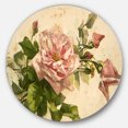 thumbnail image 2 of Designart - Pink Flower Illustration' Disc Floral Metal Artwork, 2 of 4