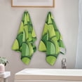 thumbnail image 4 of Green Dragon Scales Hand Towel Absorbent Bath Towels for Bathroom Sports Gym 28" x 14" Set of 2, 4 of 8