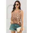 thumbnail image 2 of Camiseta sin mangas Disamer 2025 con cuello cuadrado floral plisado para mujer, 2 of 6