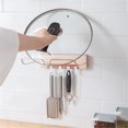 thumbnail image 3 of Folding Belt Washbasin Rack With 4 Hooks Basin Stand Wall Mounted Collapsible, 3 of 5