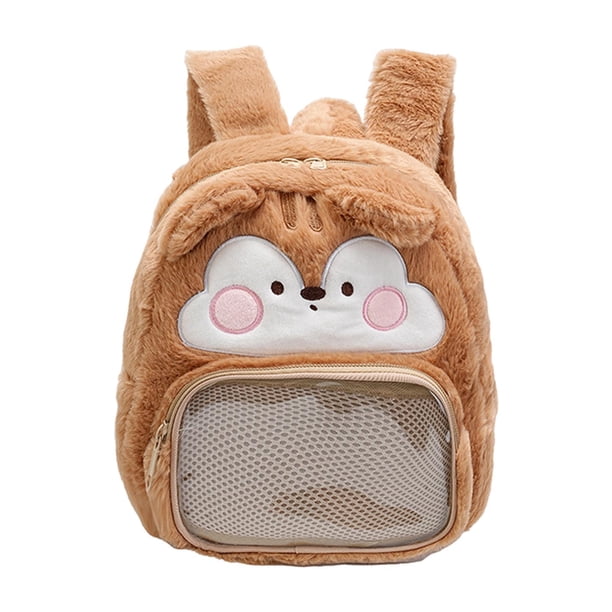 Mochila de felpa portátil multifuncional para camping, deportes y senderismo al aire libre. Marrón