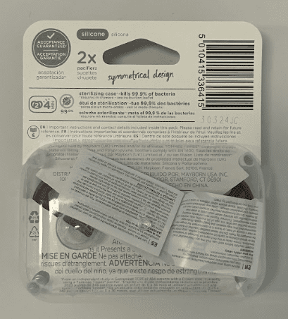 Tommee Tippee Pacifiers | 18-36m, 2 Count | Includes Sterilizer Box