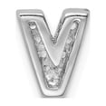 thumbnail image 3 of White Sterling Silver Charm Pendant Cubic Zirconia CZ Clear, 3 of 4