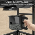 Devoko 29” Barrel Outdoor Charcoal Grill with Side Shelf and Wheels