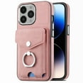 thumbnail image 2 of Nalacover Wallet Case for iPhone 12 Pro, Premium Leather Case with Card Holder, 360°Rotation Ring Kickstand, RFID Blocking Protective Magnetic Back Clsoure Case For iPhone 12 Pro, Pink, 2 of 12