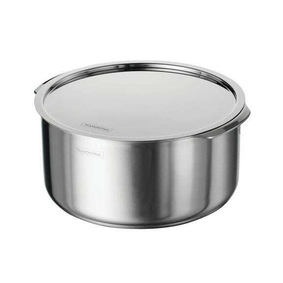 Tramontina Utsava 5.75-Quart Tri-Ply Clad Stainless Steel Tope/Patila with Lid - Induction & Oven Safe