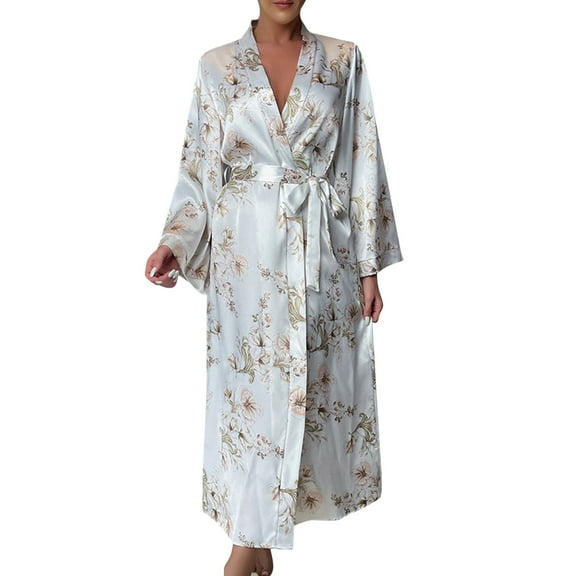 Puliio Women's Robes Sexy Open Front Cardigan Bathrobe Pajamas Soft Lightweight Sleepwear,Size S