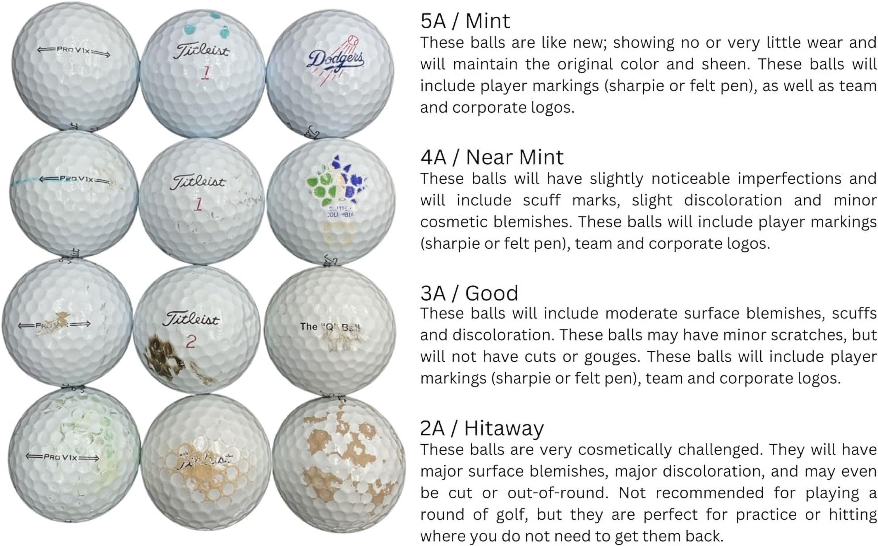 Golf Ball Planet - Supersoft Matte Color Mix Recycled Golf Balls for Callaway 5A/Mint (24 Pack)