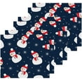 thumbnail image 3 of GZHJMY Christmas Snowman Washcloths 6 Pack, Super Soft Absorbent Cotton Baby Face Towels, Washable Reusable Fingertip Towel for Bath Gym Hotel Spa, 12 x 12 Inch, 3 of 7