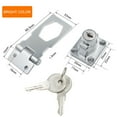 thumbnail image 4 of KAKOWELY Cabinet Lock Keyed Hasp Locks Stainless Steel Safety Lock Keyed Locking Hasp for Cabinets3.74"X1.26"X0.06", 4 of 5