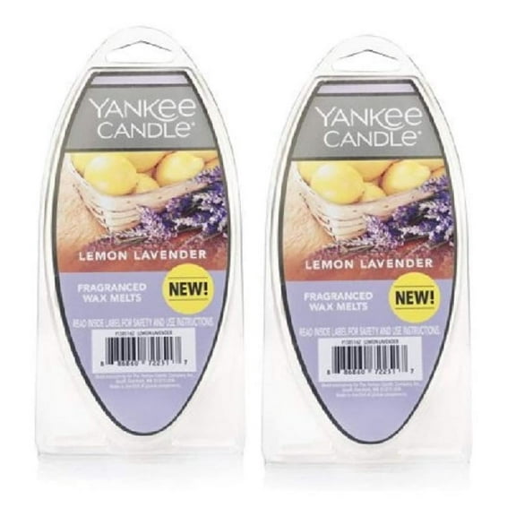 Yankee Candle Lemon Lavender Fragranced Wax Melts, 2.6 oz Pack of 2
