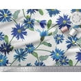thumbnail image 3 of Soimoi Tissu Popeline de Coton Imprimé Feuilles & Aster 1 Yard 42 Pouces de Large, 3 of 3
