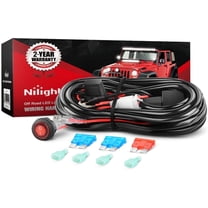 Nilight LED Light Bar Wiring Harness Kit 12V on/off Switch Power Relay Blade Fuse for Off Road Lights LED Work Light