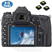 D780 Camera Screen Protector for Nikon D780 d780 Digital Camera & Hot Shoe Cover [3+3 Pack], Fire Rock Tempered Optical