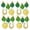 24 Pcs, variant on romoty St. Paddy's Day Ornaments 24Pcs, 1.5 Inch St. Patrick's Day Hanging Decorations, Lucky Shamrock Gold Coin and Horseshoe Miniature Tree Charms