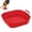 Red, variant on Reusable Silicone Air Fryer Liner, Non-Stick Square Silicone Air Fryer Basket with Handles for Baking, Roasting & Cooking