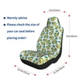 thumbnail image 5 of Sikiie Avocado Sleeping Car Seat Covers 2PCs Front Car Seat Covers Universal fit for Most Cars SUVs and Trucks-1, 5 of 9