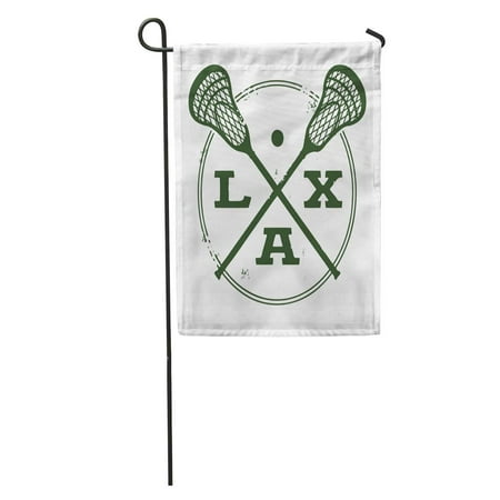LADDKE Stick Lacrosse Lax Vintage Stamp Crossed College Distressed Helmet Garden Flag Decorative Flag House Banner 28x40 (Best College Lacrosse Helmets)