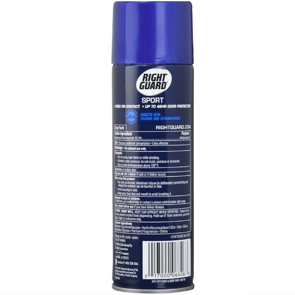 6 Pack Right Guard Aerosol Sport Powder Dry Antiperspirant 6 Oz Walmart Com Walmart Com