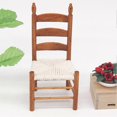 thumbnail image 3 of Miniature Wooden Vintage Chair for 1:12 Dolls DIY Dollhouse Accessories (#1), 3 of 4