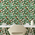 thumbnail image 3 of Ambesonne Winter Peel & Stick Wallpaper for Home, Christmas with Pine Trees, 13"x100", Emerald Vermilion and White, 3 of 6