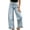 D1-Light Blue, variant on Capri Jeans for Women Stretchy High Waisted Straight Leg Solid Color Button Trendy 100% Denim Skinny Jeans with Pockets