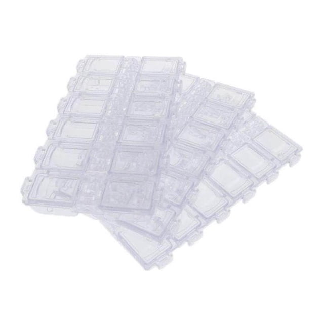 3Pc 12 Grids Plastic Organizer Container Containers Gem Beads Storage Storage Box for Jewelry Beads Clear